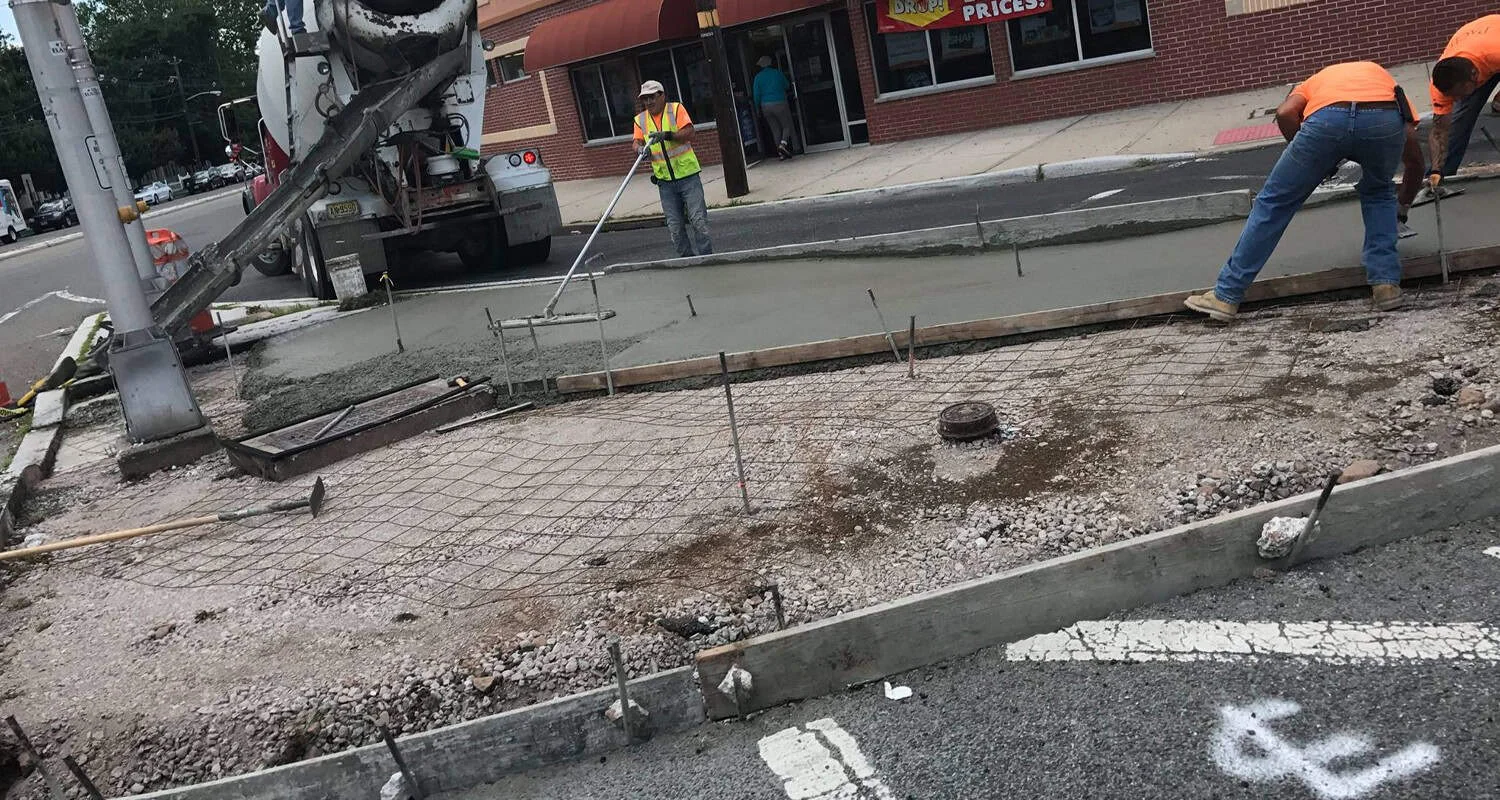 Road improvement work in Irvington